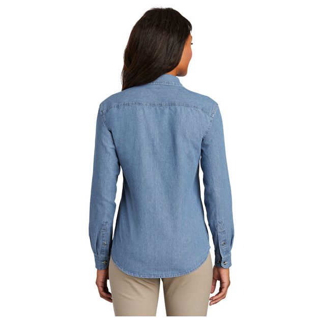 Port & Company® Women's Long Sleeve Value Denim Shirt